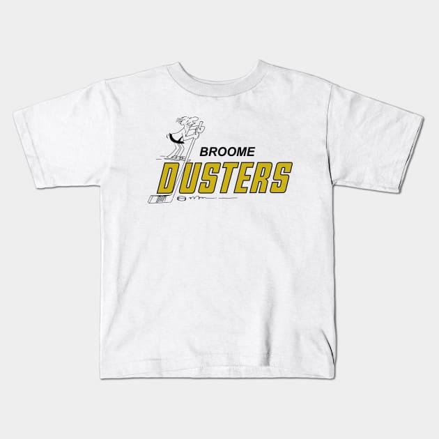 Defunct - Broome Dusters Hockey 1974 Kids T-Shirt by LocalZonly